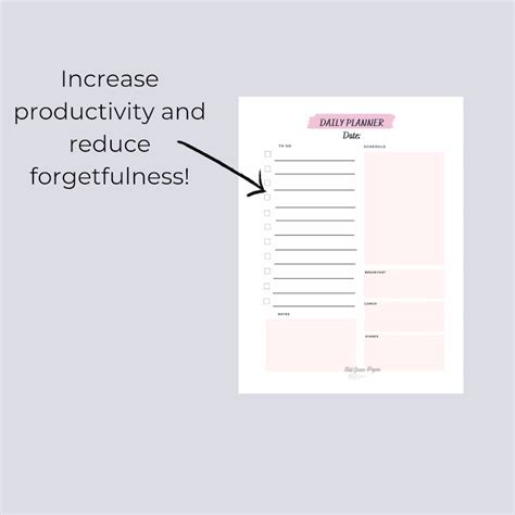Printable Daily Productivity Planner Pdf Template To Do List Etsy