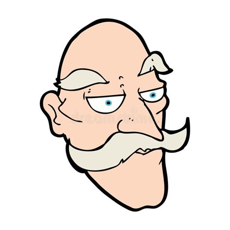 Cartoon Old Man Face Stock Illustration Illustration Of