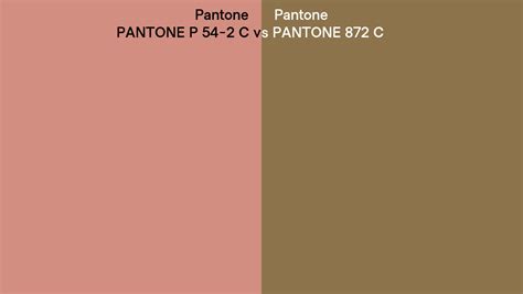 Pantone P 54 2 C Vs Pantone 872 C Side By Side Comparison
