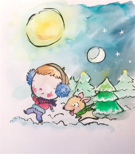 Cute Winter Solstice By Julie Yarbrough Cute Characters Cute Christmas