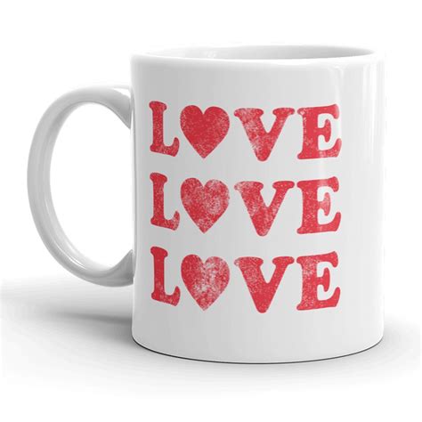 Love Love Love Mug Cute Valentines Day Coffee Cup 11oz