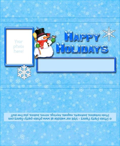 Resources for making special occasion candy bar wrappers. Snowman Holiday Printable Chocolate Bar Wrapper - FREE ...