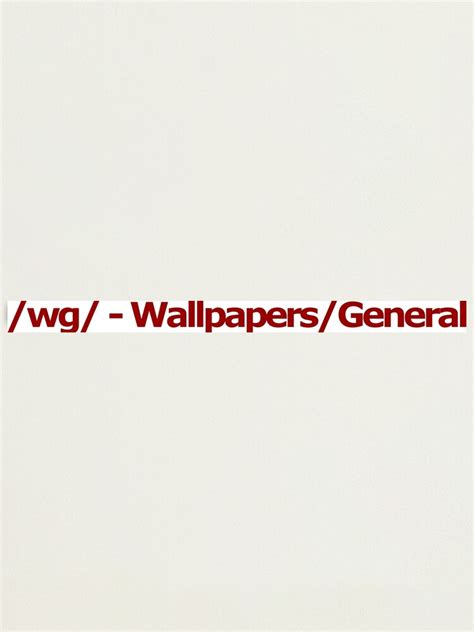 Wg Wallpapersgeneral 4chan Logo Photographic Print For Sale By