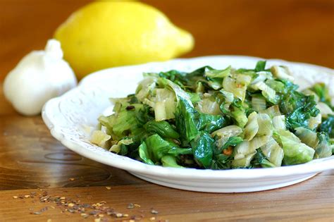 Savoring Time In The Kitchen Sautéed Escarole With Garlic And Anchovies