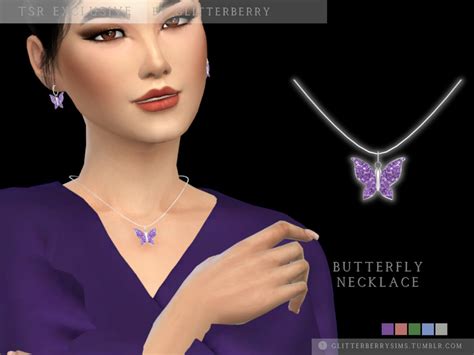 The Sims Resource Butterfly Necklace