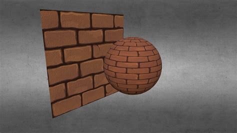 Free Brick Hand Painted Stylized Texture Download Free 3d Model By