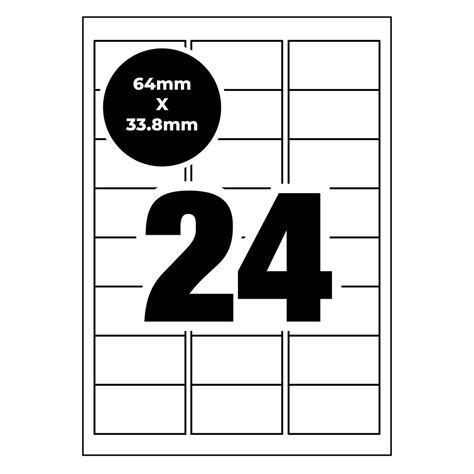 A4 Self Adhesive Address Labels 24 Per Page Compatible With Avery