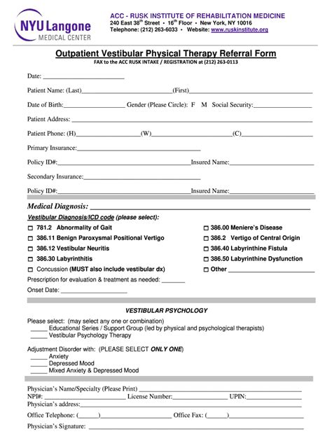 Occupational Therapy Referral Form Template Fill Out And Sign Online