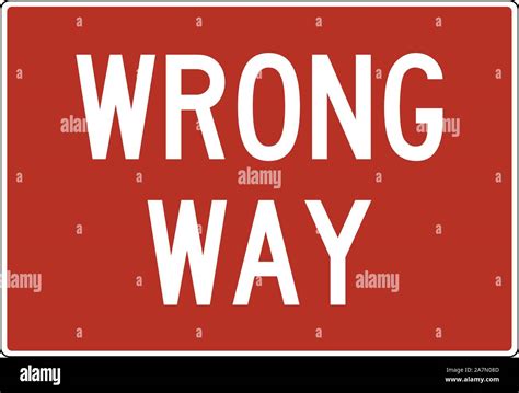 Wrong Way Sign Conjunction With Do Not Enter Vector Illustration