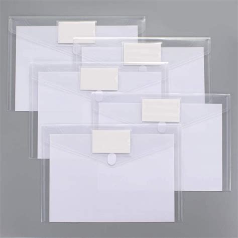 10 Pack Plastic Envelopes Poly Envelopes Clear Document Folders Us