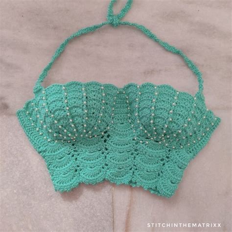 Crochet Mermaid Top Crochet Crop Top Crochet Mermaid Crochet