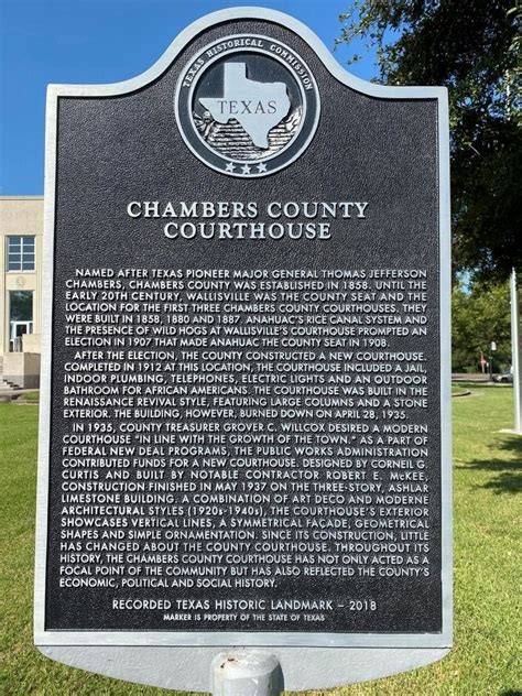Chambers County Courthouse Historical Marker
