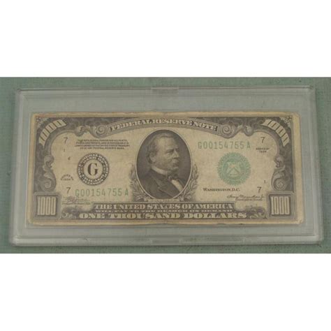 1000 Dollar Bill Note 1934 G Mint Chicago