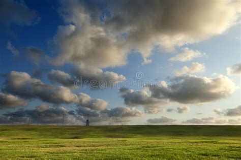 Grassy Hills Under Dramatic Sky Stock Image Image Of Lighting Angle