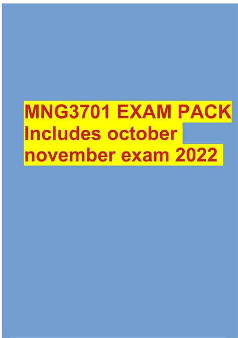 Mng3701 Exam Pack Includes October November Exam 2022 Mng3701 Stuvia Sa