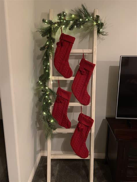 No Mantle No Problem Hanging Stocking Without A Fire Place Hanging