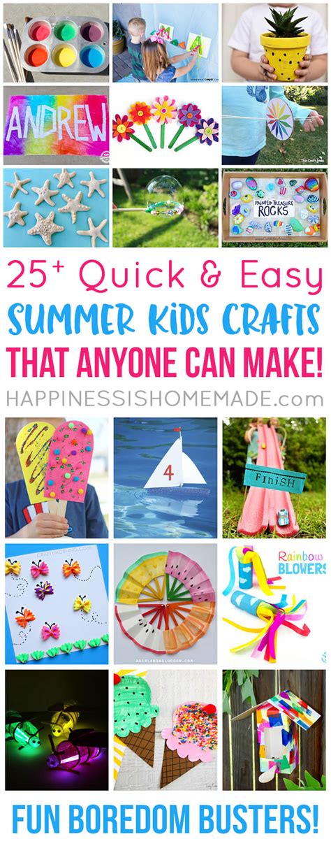 Easy Summer Kids Crafts That Anyone Can Make Happiness