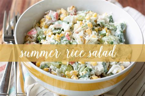 Summer Rice Salad Food Confidence