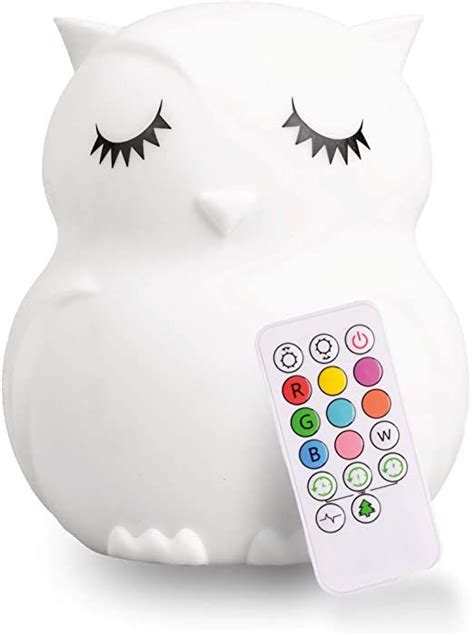 Led Nursery Owl Night Light For Kids Lumipets Cute Animal Silicone Baby