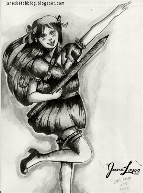 Dibujos Y Sketches De Jane Lasso Personaje Original Entintado Con Tinta China
