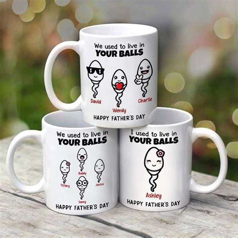 Personalized Funny Sperm Mug I Used To Live In Your Balls Coffee Cup