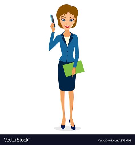 Business Woman Character Royalty Free Vector Image
