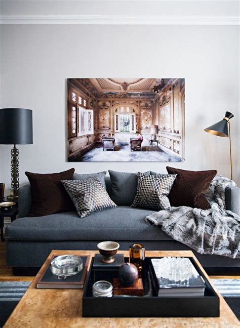 Elegant Mens Apartment Masculine Decor 2 Living Room Decor Colors