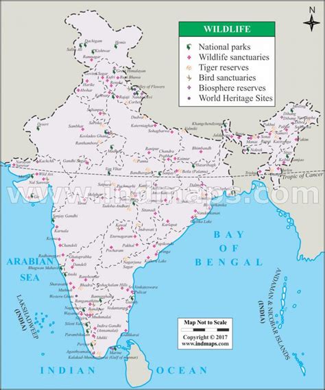 Nationalparks Und Wildreservate In Indien Karte Nationalparks Indien
