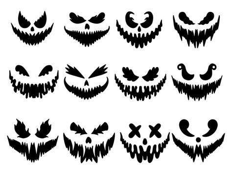 Halloween Scary Face Pumpkin Or Ghost 9855326 Vector Art At Vecteezy