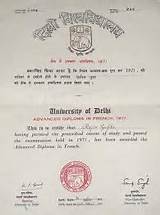 Pictures of Delhi University Degree Certificate
