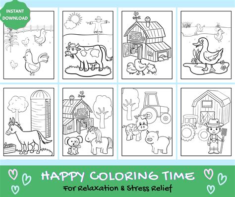 35 Printable Farm Coloring Pages For Kids Boys Girls Teens Etsy