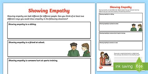 Downloadable Pdf Empathy Worksheets Twinkl Twinkl