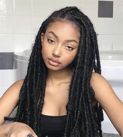 18 inches faux locs crochet hair faux locs hairstyles hair styles black girl braided hairstyles