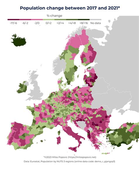 Milos Popovic On Twitter My New Map Shows The Population Change