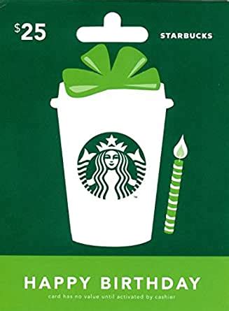 Check spelling or type a new query. Starbucks Happy Birthday Gift Card $25: Amazon.com: Gift Cards