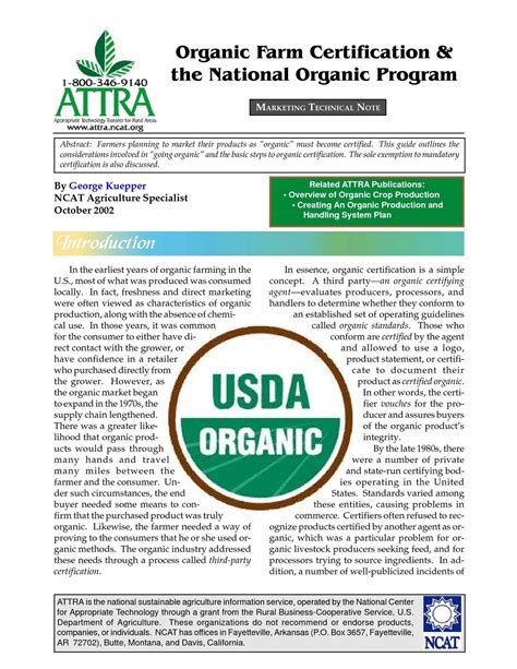 Calaméo Organic Farm Certification And The National Organic Program