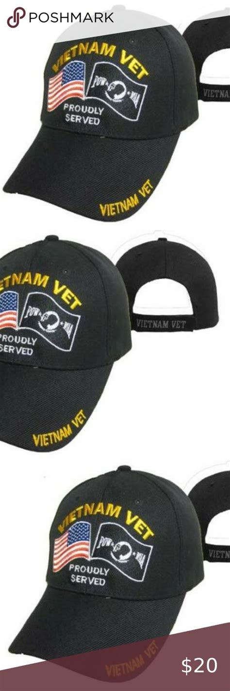 Vietnam Veteran Hat Proudly Served Usa Pow Mia F