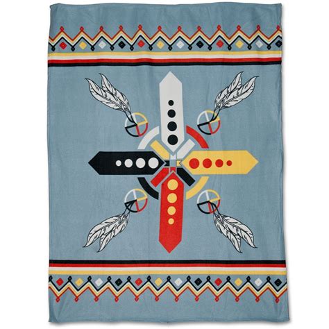 Crazy Crow Trading Post Native American Fleece Blankets