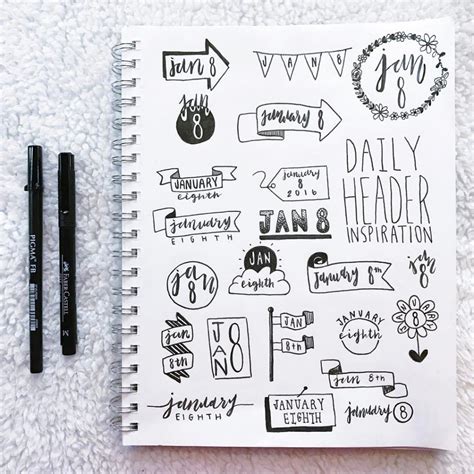 From Drab To Fab With Bullet Journal Headers Zen Of Planning