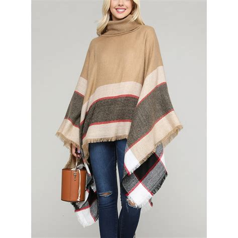 Ellie And Kate Women Poncho Shawl Knitted Fall Outerwear In A Color