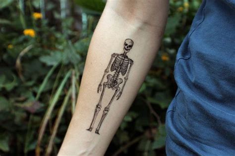 Human Skeleton Temporary Tattoo Bone Tattoos Skeleton