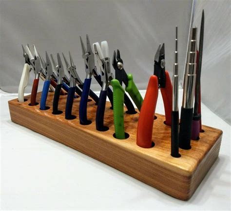 Jewelry Tool Organizer Wooden Tool Holder Plier Etsy Jewelry Tools