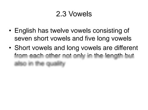 Solution English Vowels And Consonants~phonology Studypool