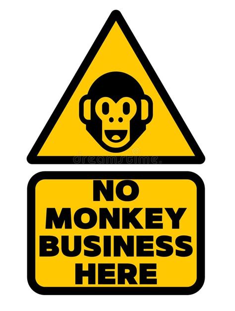 No Monkey Business Stock Illustration Illustration Of Business 2226249