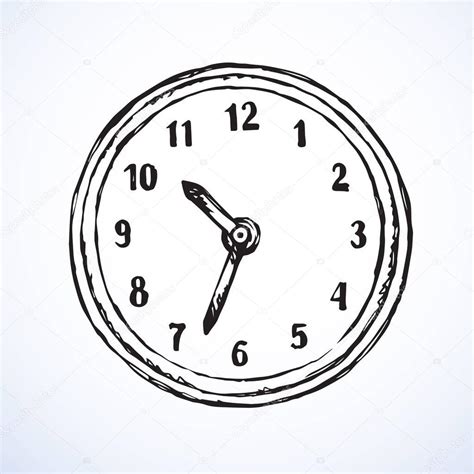 Vector Reloj Dibujo Reloj Dibujo Vectorial — Vector De Stock