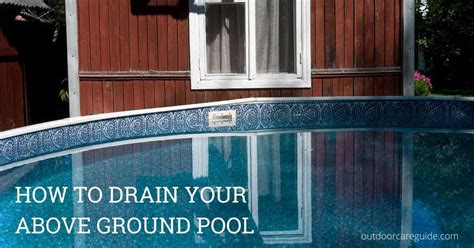 How To Drain An Above Ground Pool Without A Pump