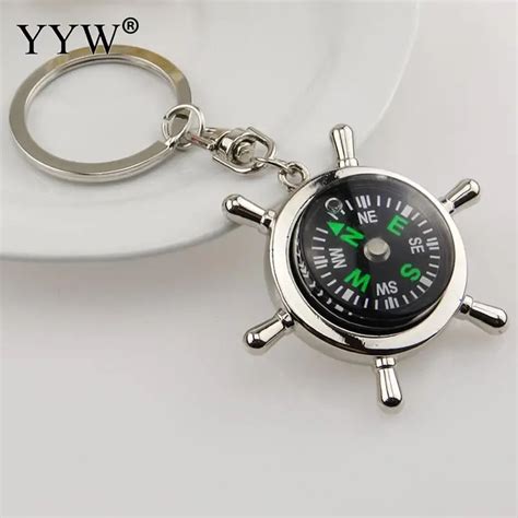 Yyw Exquisite Compass Key Chain Metal Key Rings For T Compass