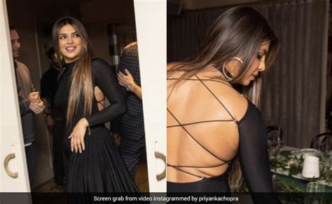 Priyanka Chopras Rs 2 Lakh Black Khaite Dress To Play Dinner Date Host Screams Party From The Back