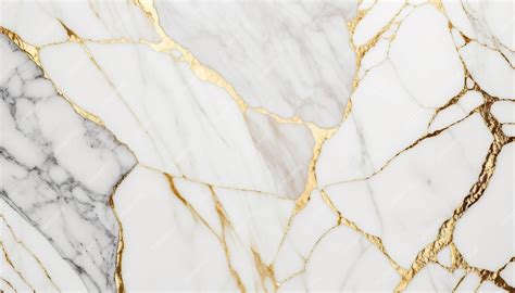 Premium Photo White Marble Texture With Gold Veins Abstract