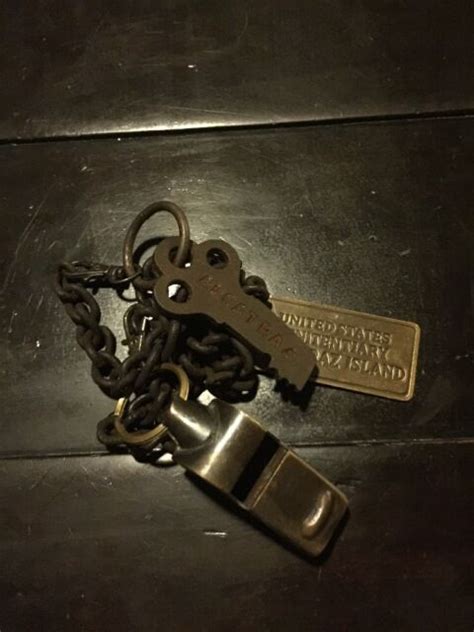 Alcatraz Prison Key Whistle Chain Jailer Issued Set Lot Antique Era